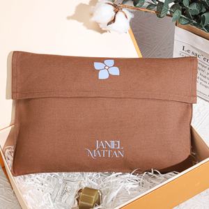 Bolsa de embalaje de sobre de algodón para anillo, pendiente, pulsera, collar, horquilla, bolsa de joyería, logotipo personalizado, bolsa de polvo de lona de algodón - Product Image 2
