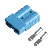 Connecteurs de Prise Batterie Automobile 2 Broches 600V 50A, Fiches d'Alimentation Électrique pour Rouge et Gris