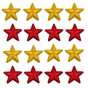 Stoff bestickte und weiche PVC-Gummi 3d kleine fünfzackige Stern-Hakens ch laufe Abzeichen für Kleidung Hüte und Rucksack Dekoration - Product Image 2