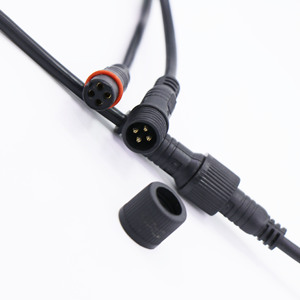 M12 Nylon PA66 <b>Waterproof</b> Connector <b>Cable</b> Male Female Industrial AC DC Line To Line 2 Core 3 4 5 6 7 Pin High Frequency - Product Image 1