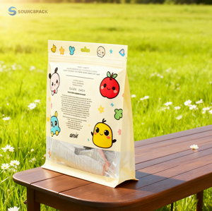 Cao cấp phẳng dưới dây kéo đóng cửa quần áo bao bì túi với Euro treo lỗ cho sock bán lẻ đóng gói - Product Image 2