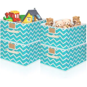 Folding Trunk Organizer Chest Bin with Flip-Top Lid Kids Collapsible Decorative Holders Toys Organizer For Kids Storage Bin