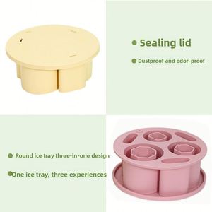Molde de silicona para cubitos de hielo con diseño de fácil desmolde y tapa, capacidad para 100 cubos, para uso doméstico, para hacer helados y cubitos de hielo. - Product Image 2