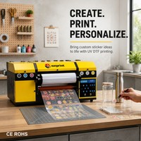 Impresora UV DTF Automática A3 con Efecto de Barniz y Relieve para Pegatinas de Cristal