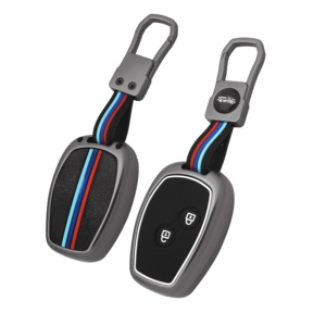 Coque de <span class=keywords><strong>protection</strong></span> pour clé de voiture <span class=keywords><strong>Renault</strong></span> Duster, 2 ou 3 boutons, en silicone, alliage de zinc et métal - Product Image 2