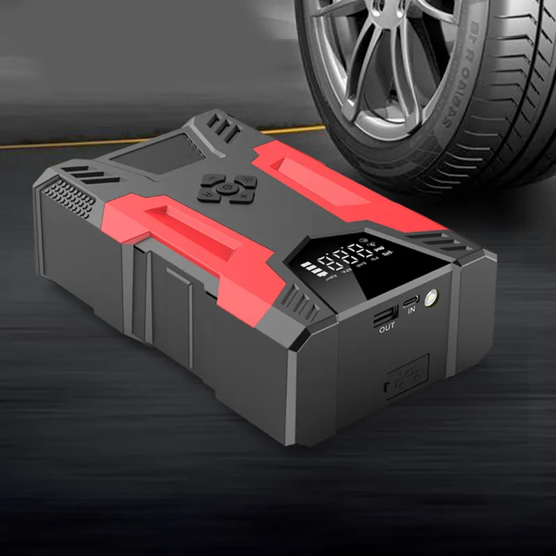 2000A Peak Jump Starter with Light Digital Display Tire Inflator for Passenger Cars Convenient Inflation Feature