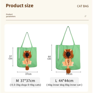 Borse a Tracolla in Tela di Cotone Stile Classico <span class=keywords><strong>per</strong></span> Cani e <span class=keywords><strong>Gatti</strong></span>, Grande Capacità 12oz, con Bottone a Pressione <span class=keywords><strong>per</strong></span> Piccoli Animali Domestici - Product Image 6