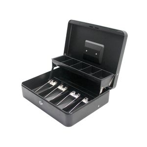 LASPACK Metal and ABS Locking Cash <strong>Box</strong> <strong>with</strong> Key Money Saving Home Safety Organizer <strong>Safe</strong> <strong>with</strong> Cash Tray Slot Cash <strong>Drawer</strong> - Product Image 3