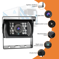 Cámara de Visión Trasera Profesional AHD 1080P con 18 LED IR Visión Nocturna 115 °   Cámara de Visión Trasera para Camión, Gran Angular, Impermeable IP68