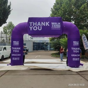 Gapura Balap Tiup Kedap Udara PVC yang Diperkuat, Inflatable Iklan 8m dengan Pompa Udara Elektrik untuk Checkpoint Lari Trail - Product Image 6