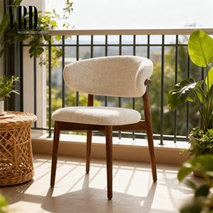 Silla <span class=keywords><strong>de</strong></span> Comedor Duradera <span class=keywords><strong>de</strong></span> Madera Maciza con Reposabrazos y Tapicería <span class=keywords><strong>de</strong></span> Terciopelo para Uso en Hogares, Salas <span class=keywords><strong>de</strong></span> Estar, Restaurantes y Cafeterías - Product Image 3