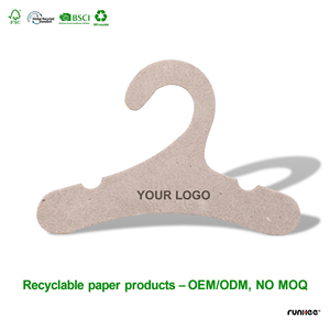 Perchas de Cartón Recicladas para Ropa de Bebés y Niños, Diseño Desmontable, Ecológicas, Venta al Por Mayor - Product Image 1