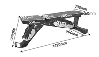 Nouveau modèle 3 Stops Gym Fitness Banc de musculation réglable multifonctionnel pour haltères et développé couché