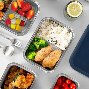 Contenitore per Alimenti in Acciaio Inox con Coperchio in Silicone, Ermetico, Adatto al Microonde, Lunch Box per Bambini - Product Image 5