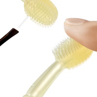 Meilleure brosse à dents d'Indonésie Échantillons gratuits Brosses à dents manuelles pour bébé Brosse à dents en silicone avec grattoir à langue