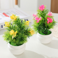 Petite marguerite en plastique écologique en pot pour la décoration de pièce, les séances photo et les centres de table de remise de diplôme