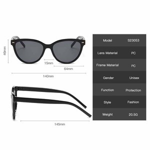 แว่นกันแดดทรงแคทอาย รุ่นใหม่ ดีไซน์เรียบง่าย ป้องกันรังสียูวี 400 ตกแต่งด้วยหมุด  แฟชั่นสำหรับผู้หญิงและผู้ชาย วัสดุพลาสติก สไตล์เรโทร - Product Image 5