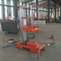 Plateforme élévatrice monomât en alliage d'aluminium durable de 4,7 à 12 m, idéale pour l'escalade et les véhicules domestiques, vente chaude, directement du fabricant