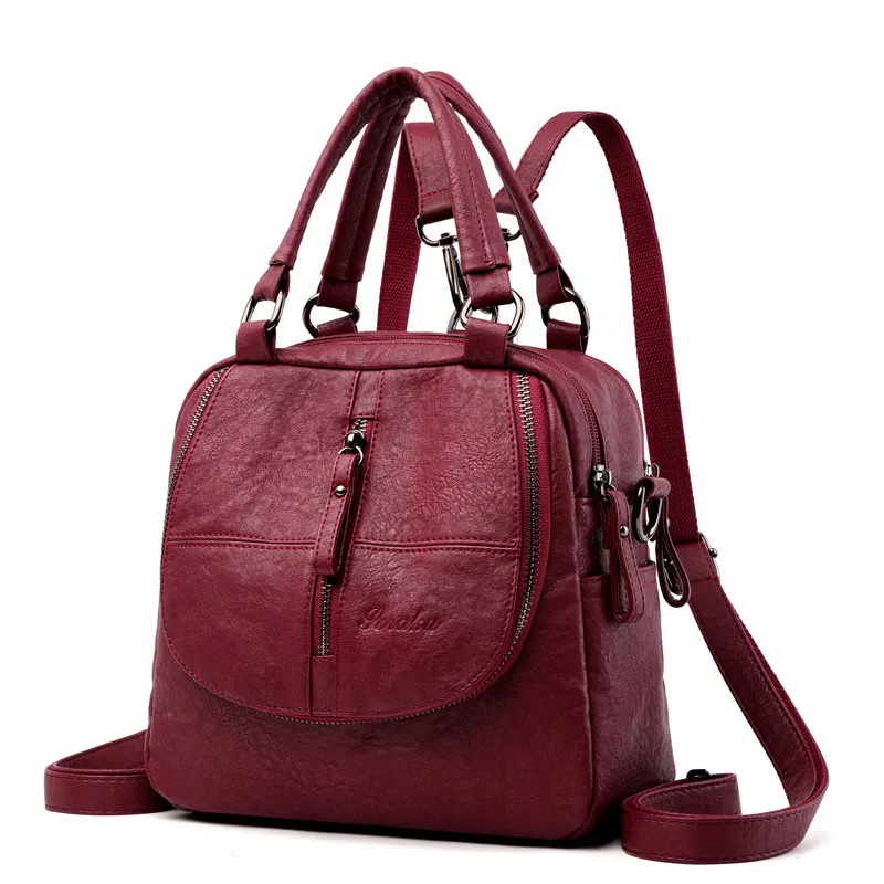 Мягкая кожаная Персонализированная и Минималистичная женская сумка новый стиль рюкзак для мамы модный рюкзак через плечо