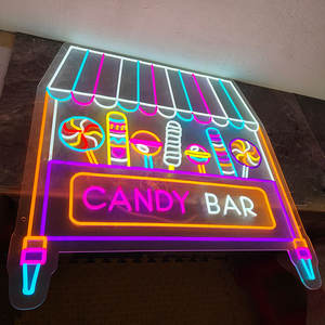 <strong>Personalised</strong> Led Neon <strong>Sign</strong> Candy <strong>Bar</strong> Stand Neon <strong>Sign</strong> for Candy Store Decoration - Product Image 3
