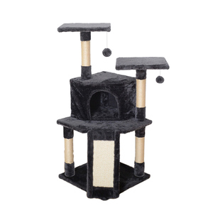 Moderner großer mehr schicht iger Holznest baum Integrierter Katzen kletter rahmen Sisal bett Perfektes Spielzeug für große kleine Katzen Verpackter Karton - Product Image 3