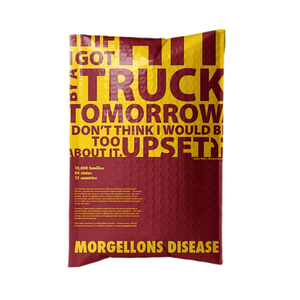 Enveloppes en polyéthylène personnalisées imprimées argent et noir, écologiques, pour vêtements, sacs d'expédition en plastique transparent à bulles - Product Image 1