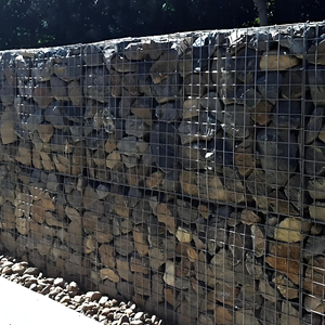Welded Gabion Box Retaining Walls Galvanized <b>Mesh</b> Gabion Basket Stone <b>Wire</b> Cage <b>Garden</b> Fence Black PVC Coated Square - Product Image 3