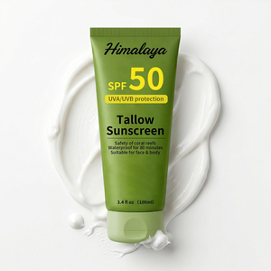 Protector Solar Mineral de Sebo de Marca Blanca SPF50 con <span class=keywords><strong>Aloe</strong></span> <span class=keywords><strong>Vera</strong></span> Calmante, Resistente al Agua, Sin Residuos Blancos, Vegano - Product Image 1