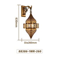 Applique murale LED personnalisée en fer, forme croissant de lune, style islamique, pour la décoration de Majlis, mosquée, couloir de Ramadan