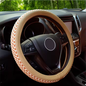 Housse de <span class=keywords><strong>volant</strong></span> en <span class=keywords><strong>silicone</strong></span> pour voiture et camion, durable et à la mode, en cuir PU - Product Image 6