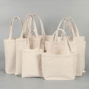 Sac fourre-tout en toile de coton du fabricant, sac à main uni vierge avec poignée colorée, sac de courses et cadeaux recyclable et écologique - Product Image 3