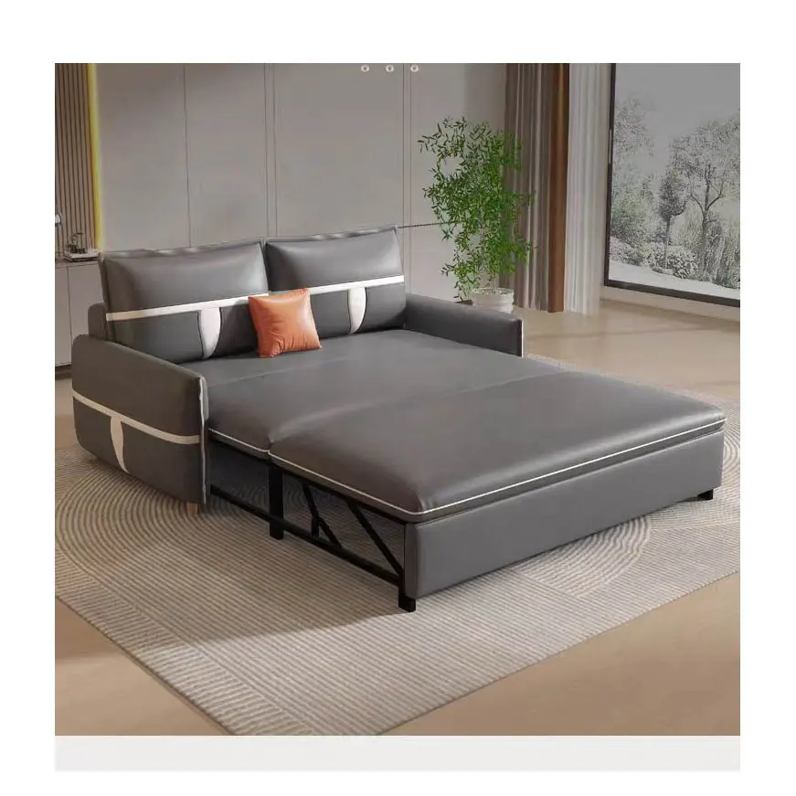 Multifunctional Foldable Simple Lazy Sofa Bed Small Apartment Living Room Double Sitting And Sleeping Dual-use Sofa