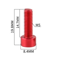 Vis en titane M3 M5 M6 M8 X 1.25 X 20mm 10mm 65mm Pas 1.0mm Ti Vis à tête hexagonale Allen pour siège de vélo de route DIN913