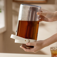 Bouteille isotherme en plastique grande capacité, écologique, pour café infusé à froid et thé aux fruits, avec couvercle, idéale pour la maison – Nouveauté très demandée