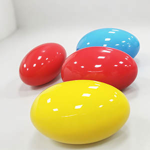 Juego de mesa y sillas Y220 de fibra de vidrio con forma de piedra, color naranja, para jardín exterior, espacios públicos, muebles decorativos. - Product Image 6