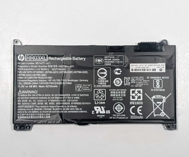 ORG RR03XL New Genuine Battery Pack 48Wh ProBook 430 440 450 455 470 G4