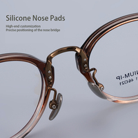 Nuevas Gafas de Lectura con Montura Color Té, sin Necesidad de Maquillaje, de Aleación de Titanio, Unisex, Superligeras, Retro, para Miopía, Modernas, Sólidas, de Aro Completo