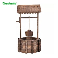 GARDMATE Pot Tanaman Kayu Bakar dengan Ember Gantung - Pot Klasik Ramah Lingkungan dan Tahan Lama untuk Taman, Halaman, dan Patio