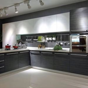 Gabinetes de Cocina Integrados de Madera de Tamaño Pequeño Personalizados con Gabinetes Colgantes de Pared y Puertas de Gabinete para Almacenar Estufas - Product Image 1