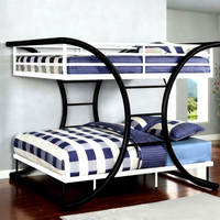 Vente en gros d'usine Topohut Mobilier design moderne pour adultes avec espace de co-vie Lits superposés queen size à usage intensif