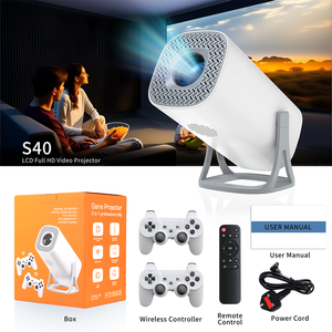 JUNUO proyector de juegos Android 11 3D consola de juegos inteligente proyector hogar 4K Video portátil Mini Android juegos proyector - Product Image 4