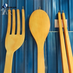 Juego de vajilla gigante de fibra de vidrio, escultura de tenedor/cuchara/palillos de gran tamaño para entrada de restaurante y decoración de patio de comidas - Product Image 3