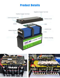 リチウム電池OEM 200Ah 12.8VソーラーリチウムLiFePO4ディープサイクル12V 200Ah - Product Image 3