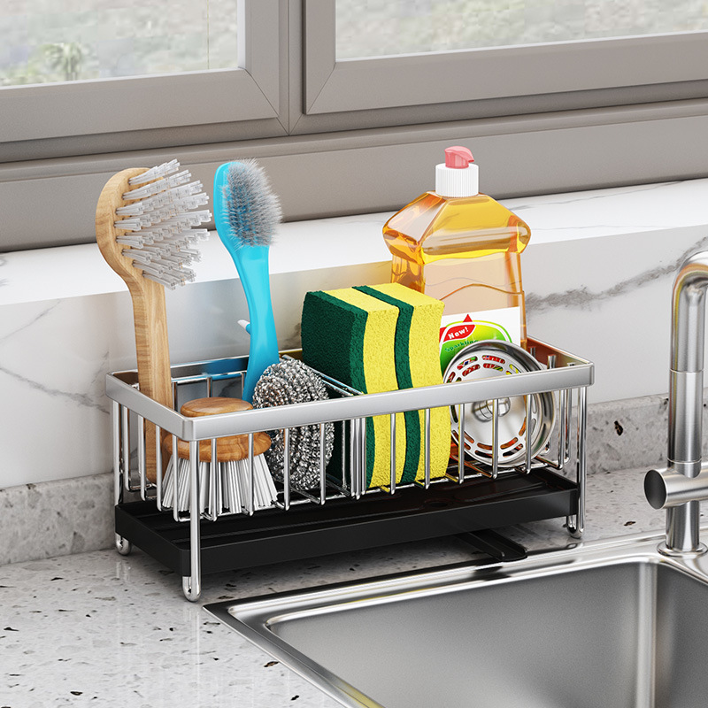 ZX Kitchen Telescopic Sink Shelf - Durable 304 Stainless Steel