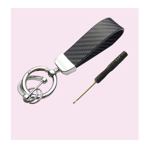 Accessoires de <span class=keywords><strong>porte</strong></span>-clés en corde de texture carbone pour <span class=keywords><strong>porte</strong></span>-clés de voiture <span class=keywords><strong>Honda</strong></span> Chevrolet Buich Mercedes benz avec logo personnalisé - Product Image 2