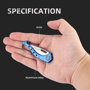 メーカー製キーホルダー ステンレス鋼 DIY OEM EDC ポータブル アウトドア 折りたたみナイフ ペンダント ギフト - Product Image 3