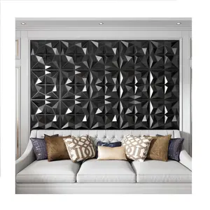 2024 geometric self adhesive peel and stick 3d home decoration wall room modern black wallpaper
