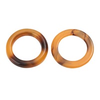 Anneaux en résine personnalisés en usine autour du cercle boucle d'anneaux en plastique acrylique pour boucles de maillot de bain de ceinture