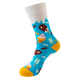 Remould Người Đàn Ông Cotton Crew Hạnh Phúc Vui Crazied Đầy Màu Sắc Ăn Mặc Vớ Bán Buôn Với Logo Hot Hợp Thời Trang Ưa Thích Thực Phẩm Trái Cây Hoa Vớ - Product Image 4