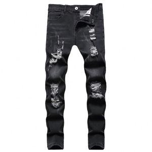 Jean décontracté en denim gris dégradé respirant pour adolescent et adulte, taille mi-haute, coupe droite, délavage clair, taille ajustable, fermeture boutonnée, faible MOQ, collection Printemps 2026 - Product Image 1